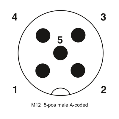 Мужчина типа 1 5 контактных разъемов t M12 RG TPU GF водоустойчивый до 2 женских TPU